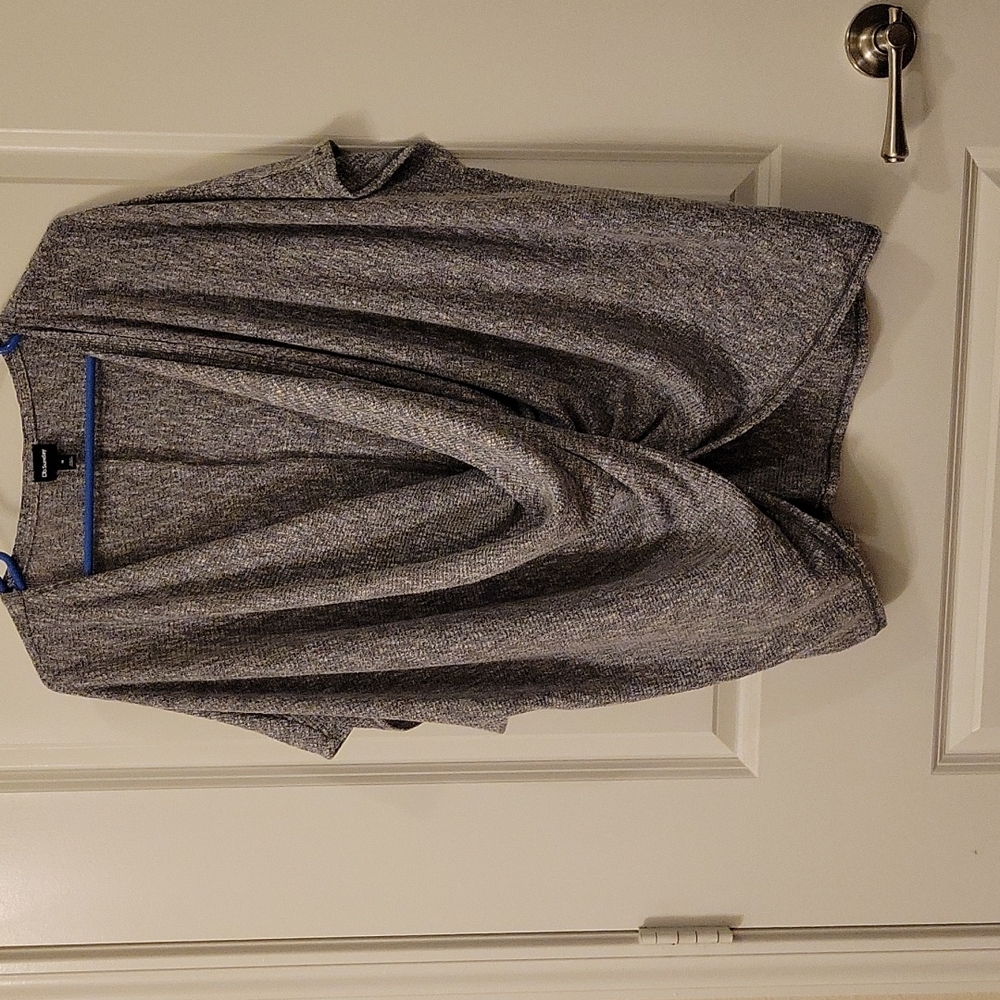 Dressbarn Overside Shirt Gray Size Medium